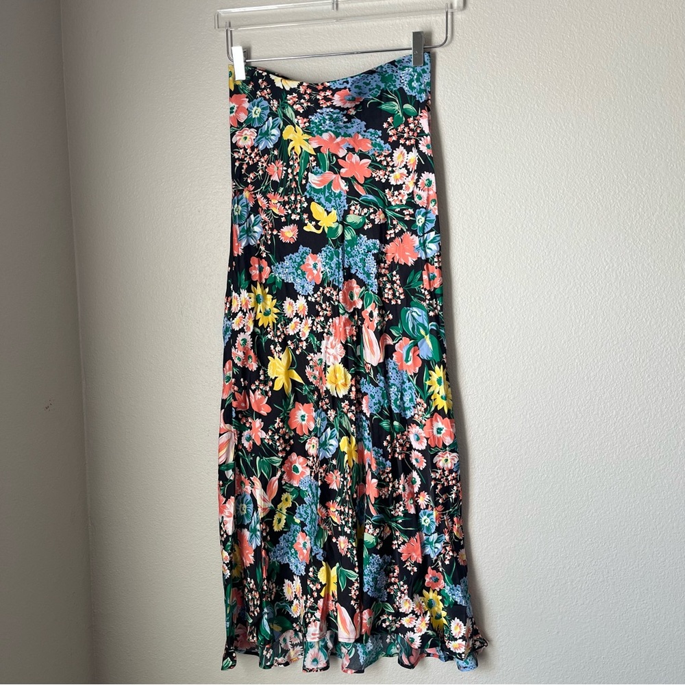 Anthropologie Maeve Multicolor Floral Maxi Skirt Size X Small